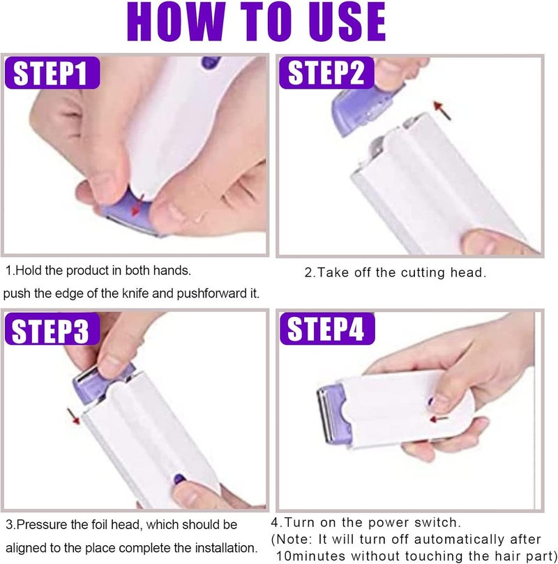 GNDROO Valentines Day Gifts for Her Focusing Silky Smooth Hair Eraser, Portable Painless Hair Removal Tool, Rechargeable Epilator Smooth Touch Hair Remover, Applicable to Any Part of The Body Gift for Women - Image 5